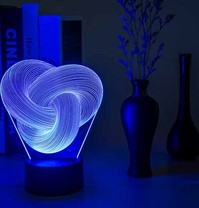 Twist Abstract LED 3D Night Light Touch Control - Image 5