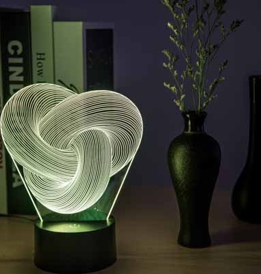 Twist Abstract LED 3D Night Light Touch Control - Image 4